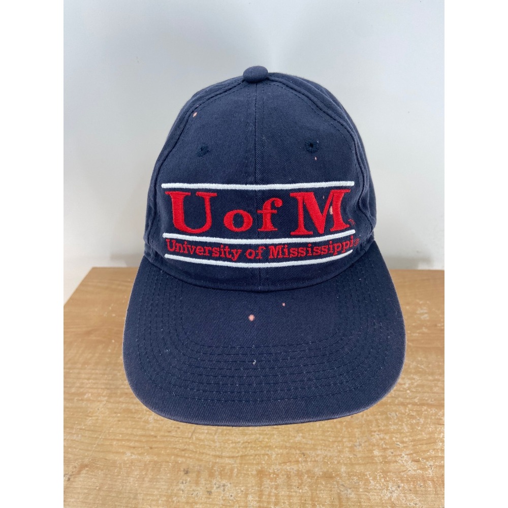The Game University of Mississippi Ole Miss Navy Blue Snapback Hat Split Bar